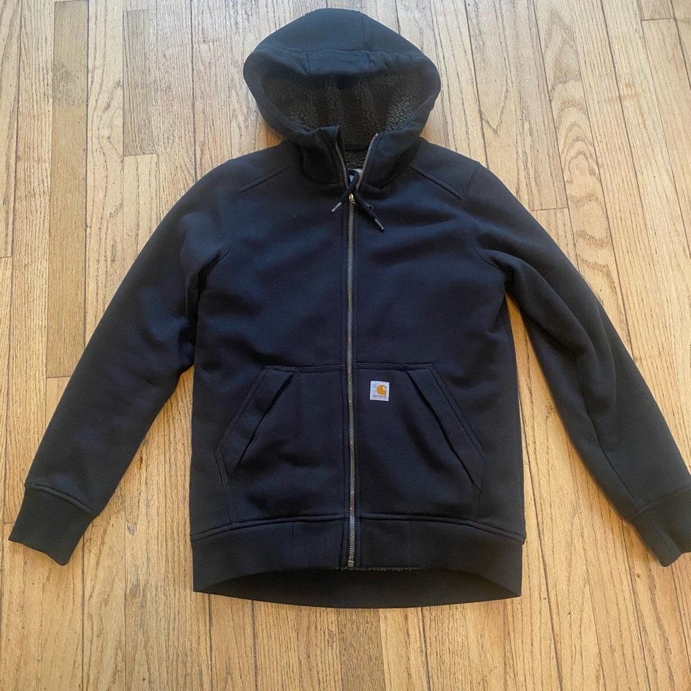Carhartt rain defender Sherpa lined hoodie black XS